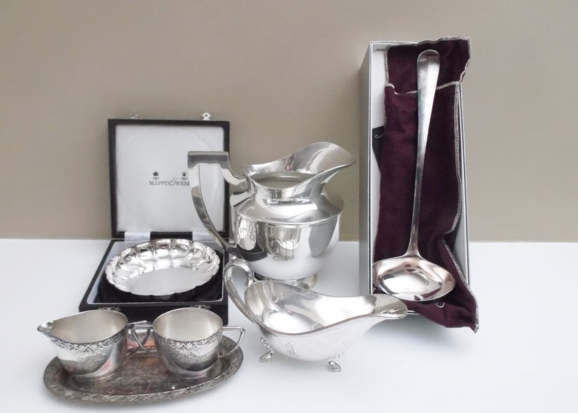 Assortment  of Silver Plate Serving Pieces