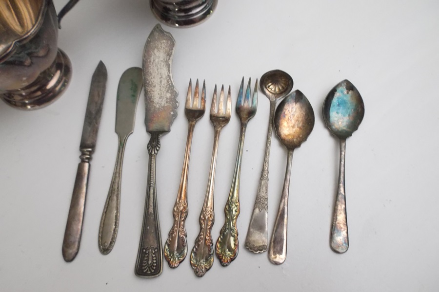 Assortment of Twelve Silver Plate Serving Pieces