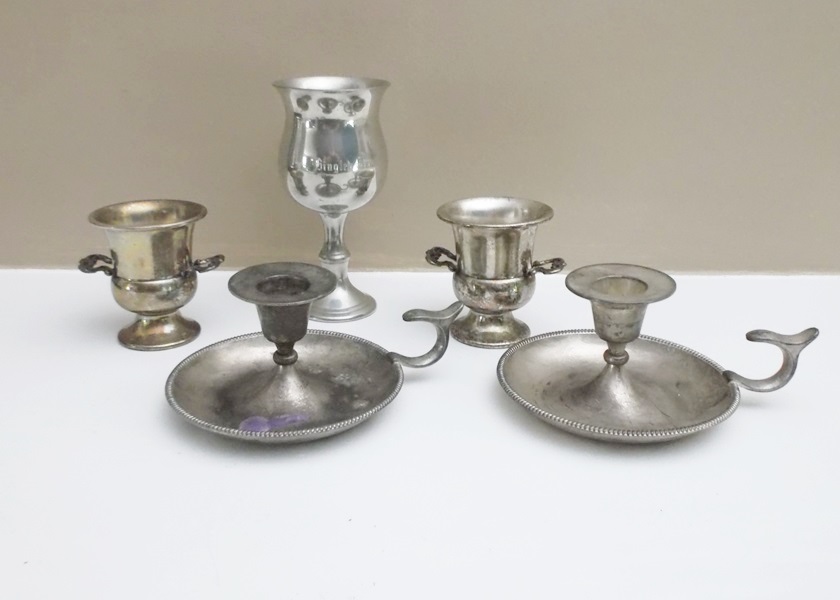 Assortment of Five Silver Tone Items
