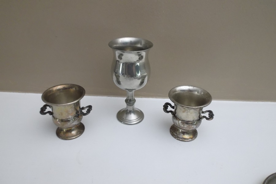 Assortment of Five Silver Tone Items