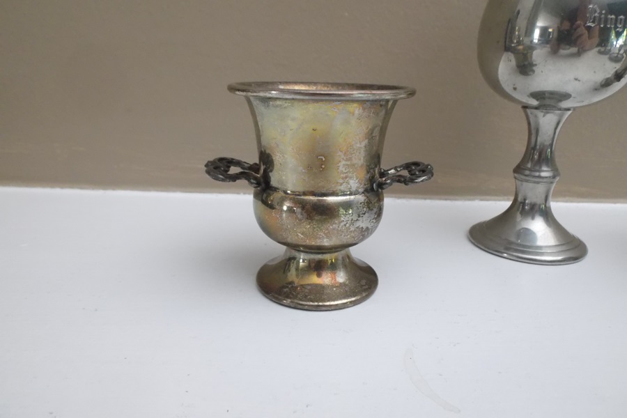 Assortment of Five Silver Tone Items