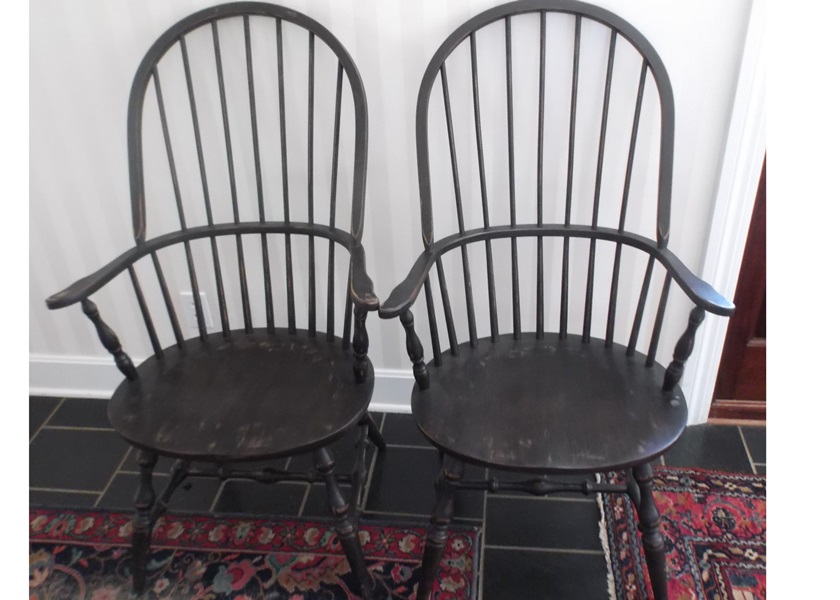 Two Windsor Spindle Back Chairs