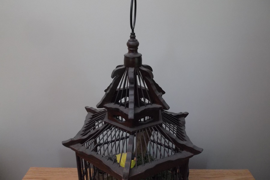 Asian Style Wooden Bird Cage