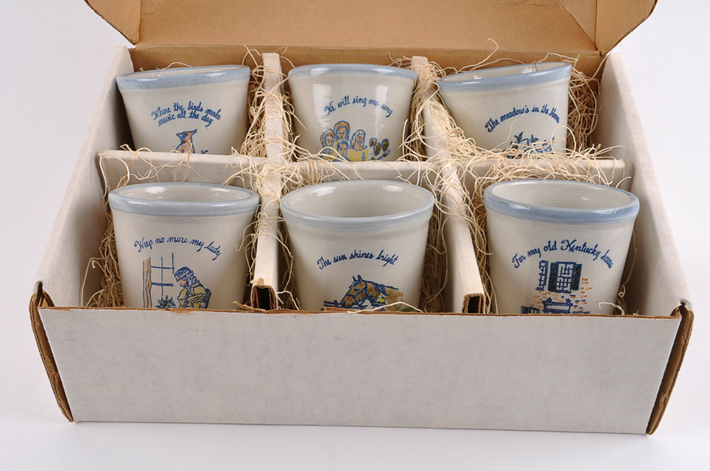 Louisville Stoneware "My Old Kentucky Home" Vintage Julep Cups