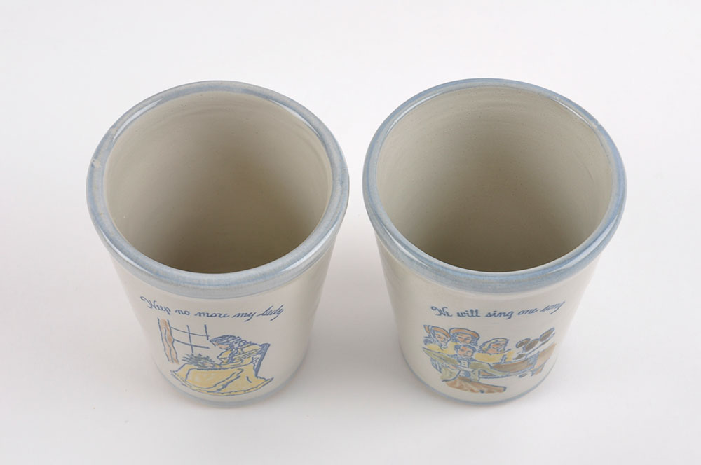 Louisville Stoneware "My Old Kentucky Home" Vintage Julep Cups