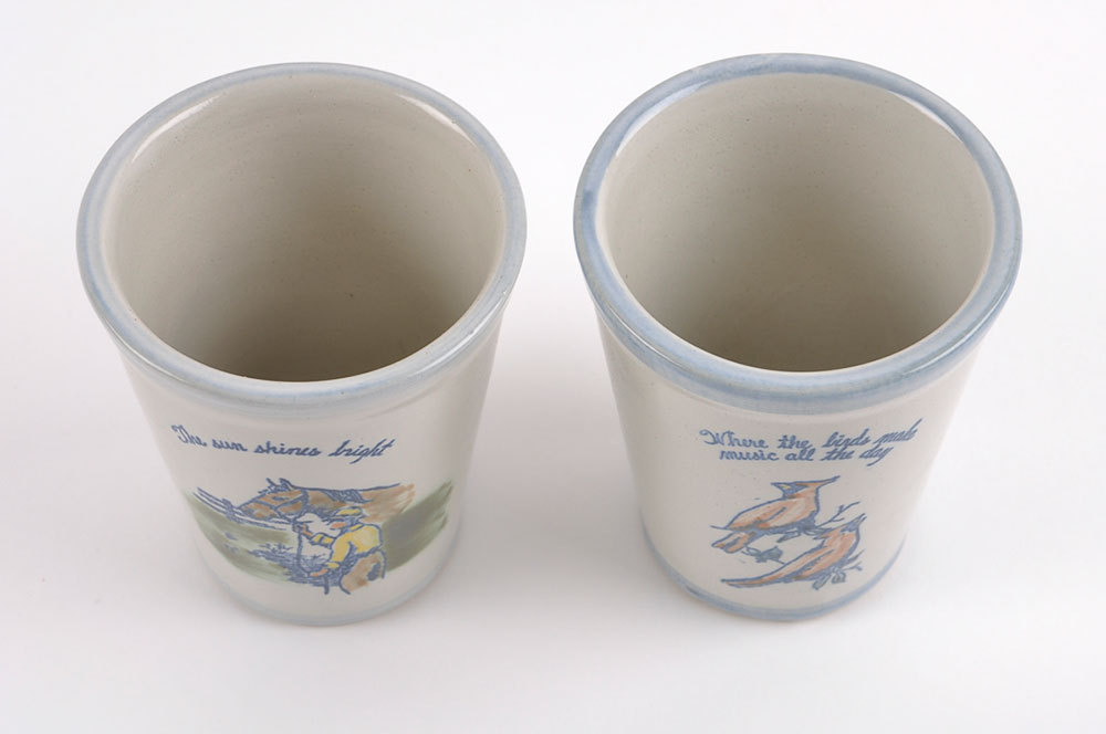 Louisville Stoneware "My Old Kentucky Home" Vintage Julep Cups