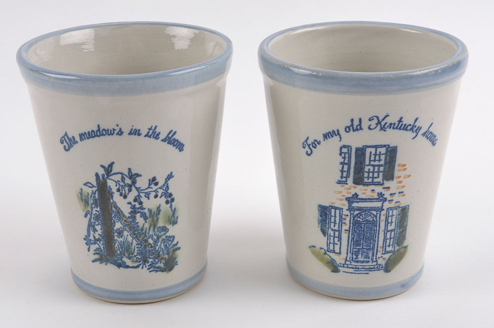 Louisville Stoneware "My Old Kentucky Home" Vintage Julep Cups