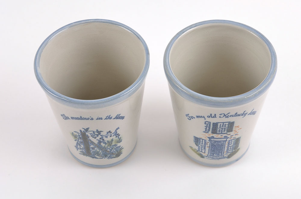 Louisville Stoneware "My Old Kentucky Home" Vintage Julep Cups
