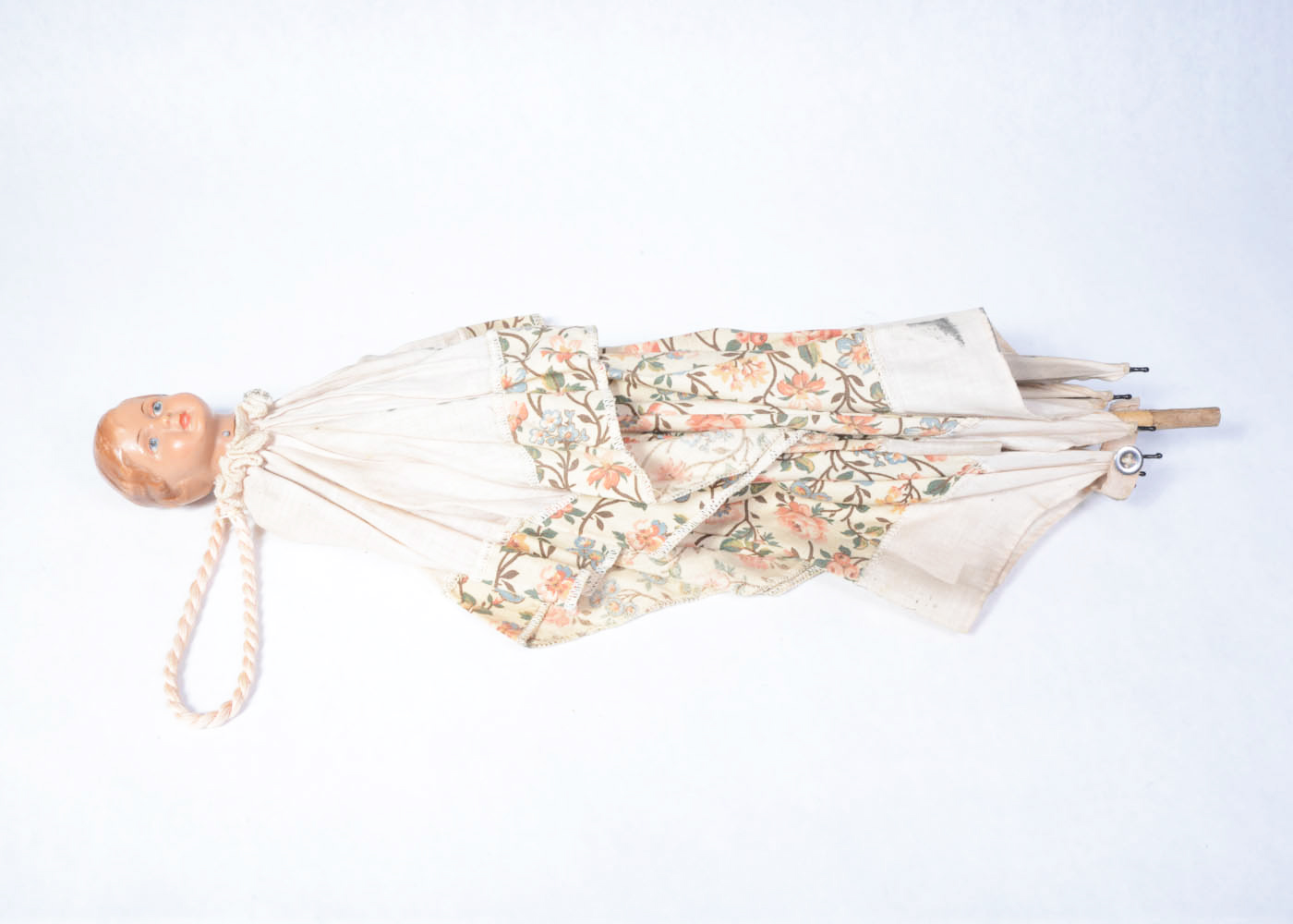Vintage Parasol with Doll Head