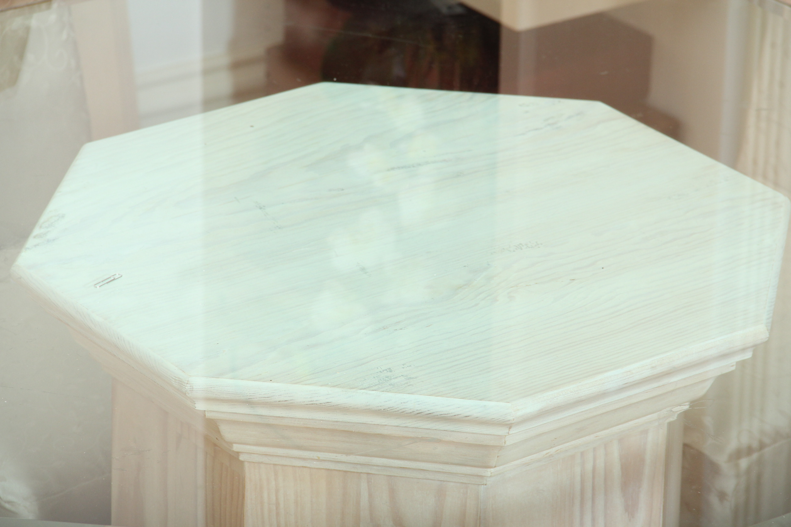 Glass Top Pedestal Table