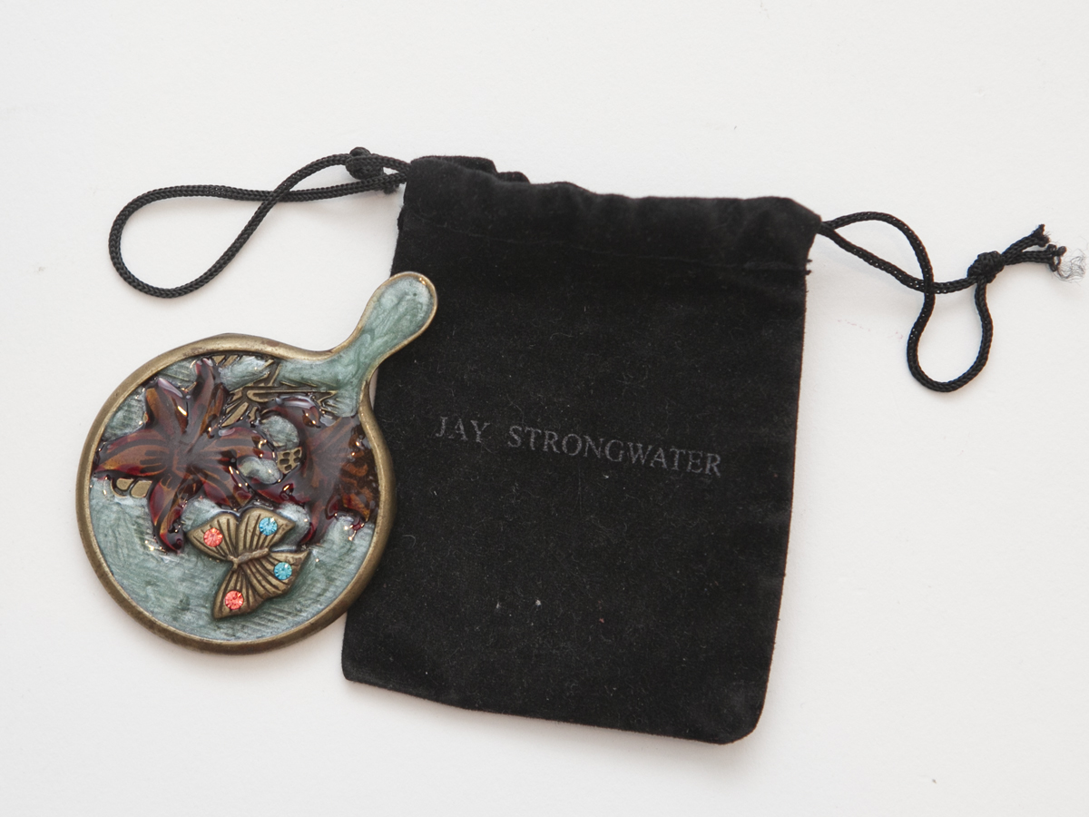 Decorative Mirror and Pair of Candle Holders