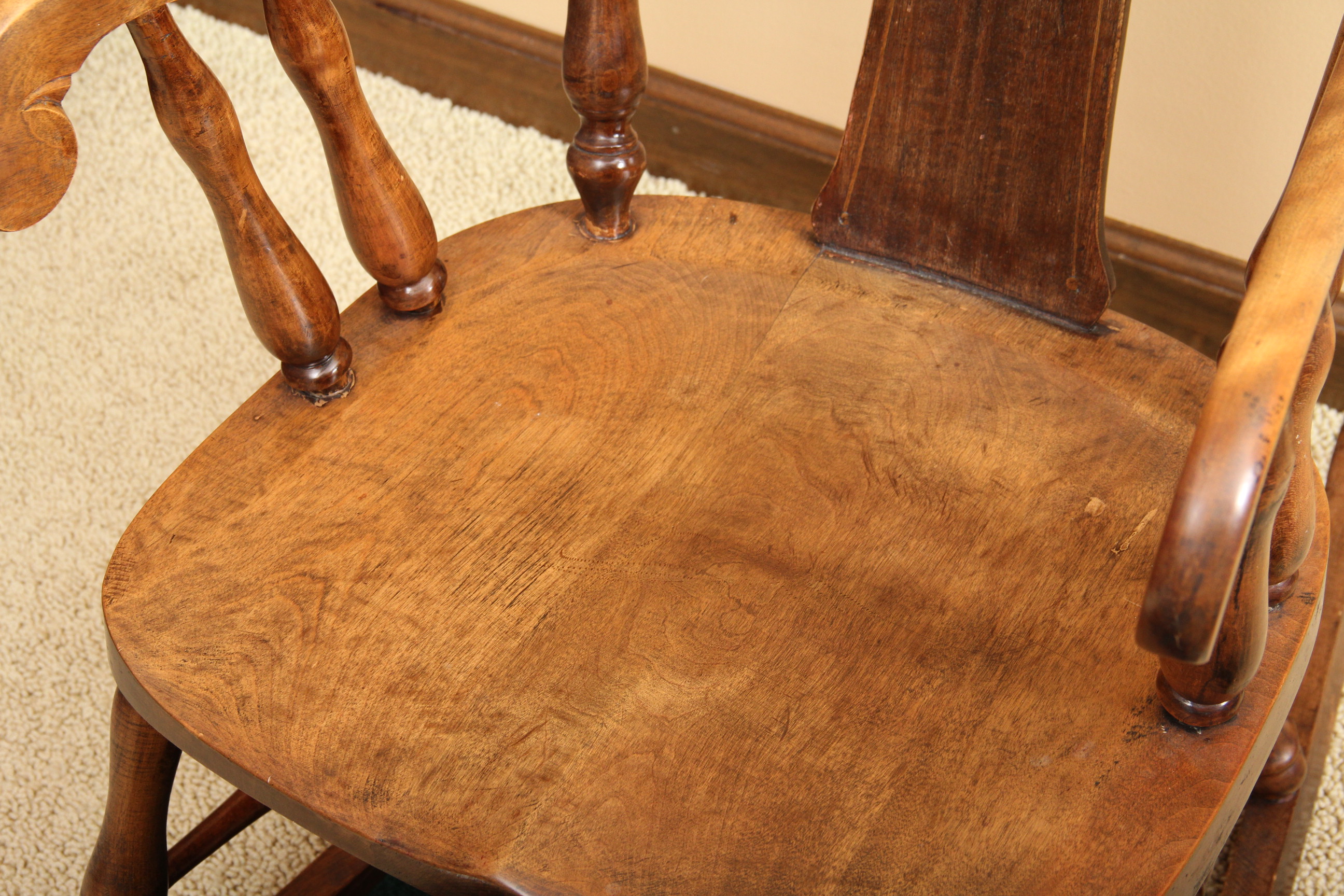 Vintage Walnut Rocking Chair