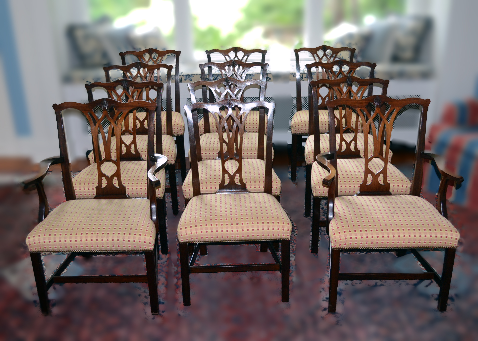 Saybolt Cleland Chippendale Style Dining Chairs