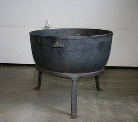 Large Cast Iron Campfire Kettle with Stand