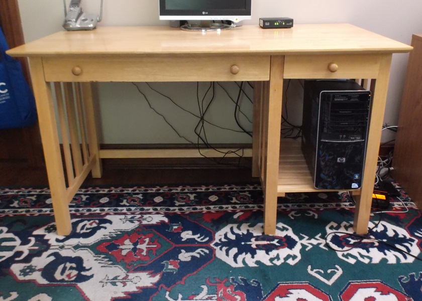 Mission Style Birch Computer Desk