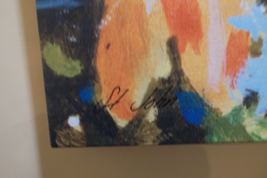 Print on Canvas Abstract Koi Pond