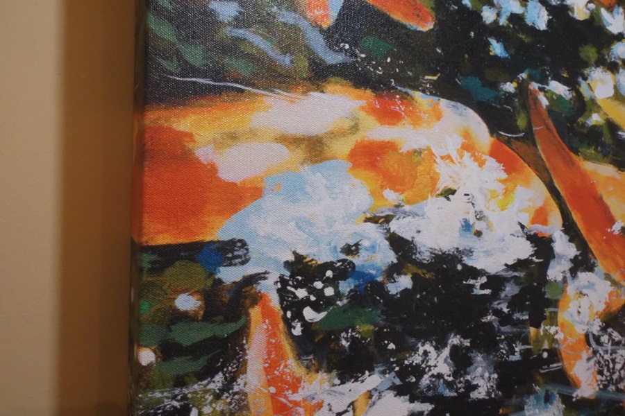 Print on Canvas Abstract Koi Pond