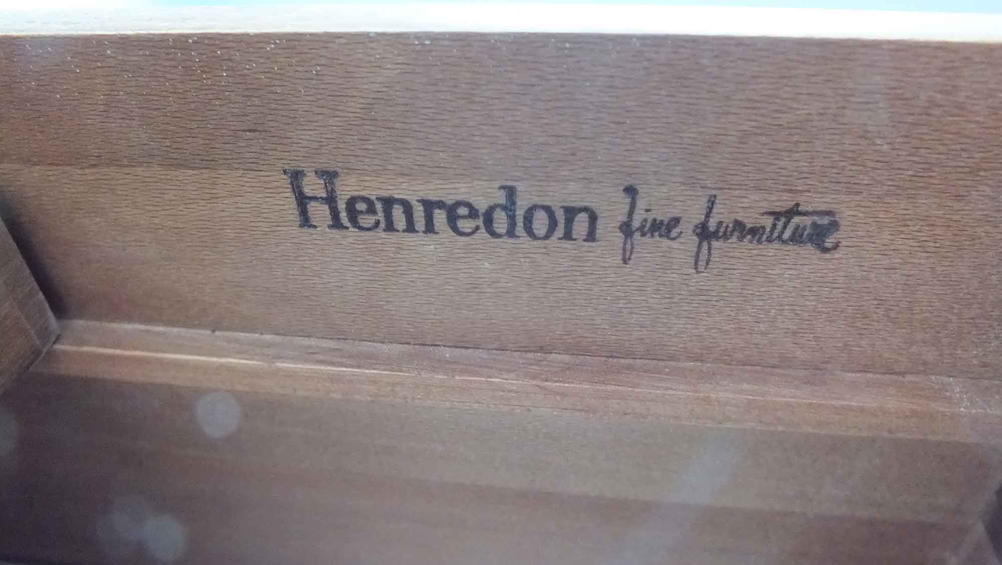 French Provincial Painted Dresser and Attached Mirror by Henredon