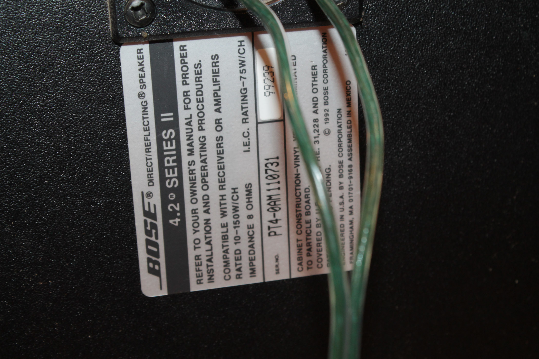 Pair of Bose 4.2 Series II Speakers