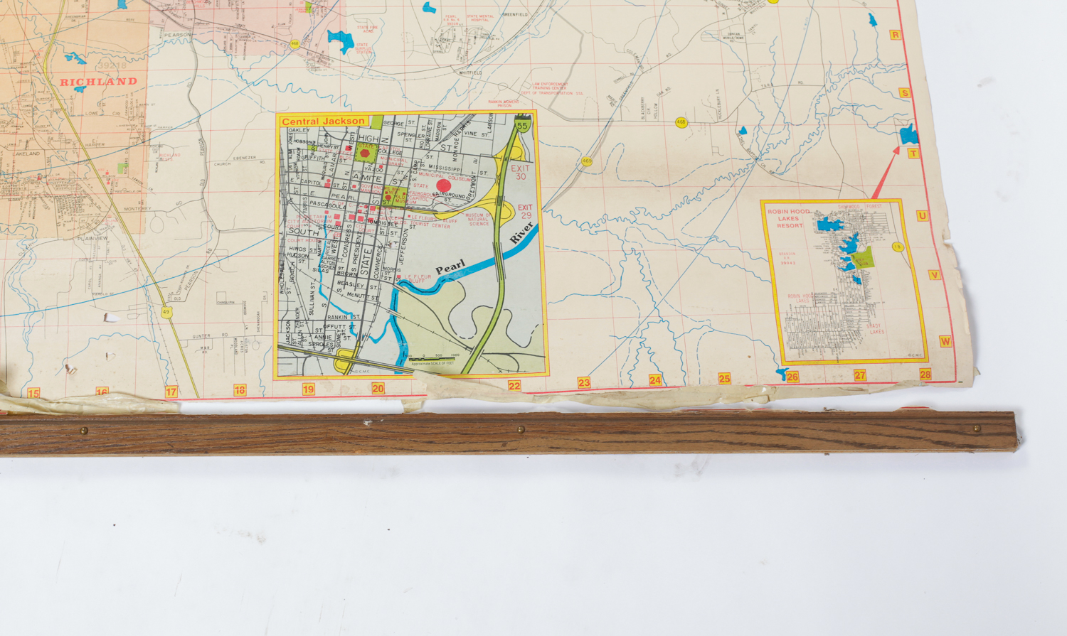 Vintage Jackson, MS Map