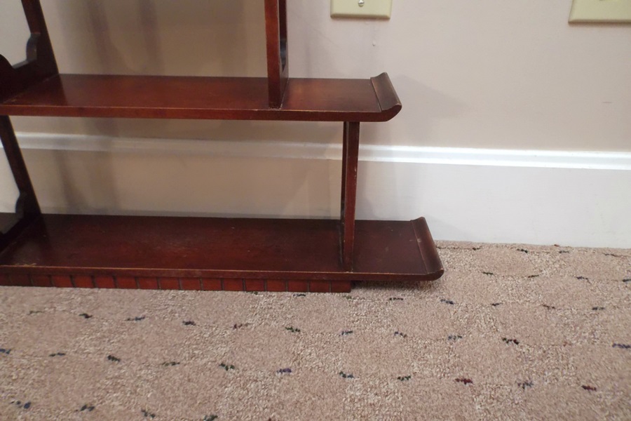 Vintage Asian Motif Curio Wall Shelf