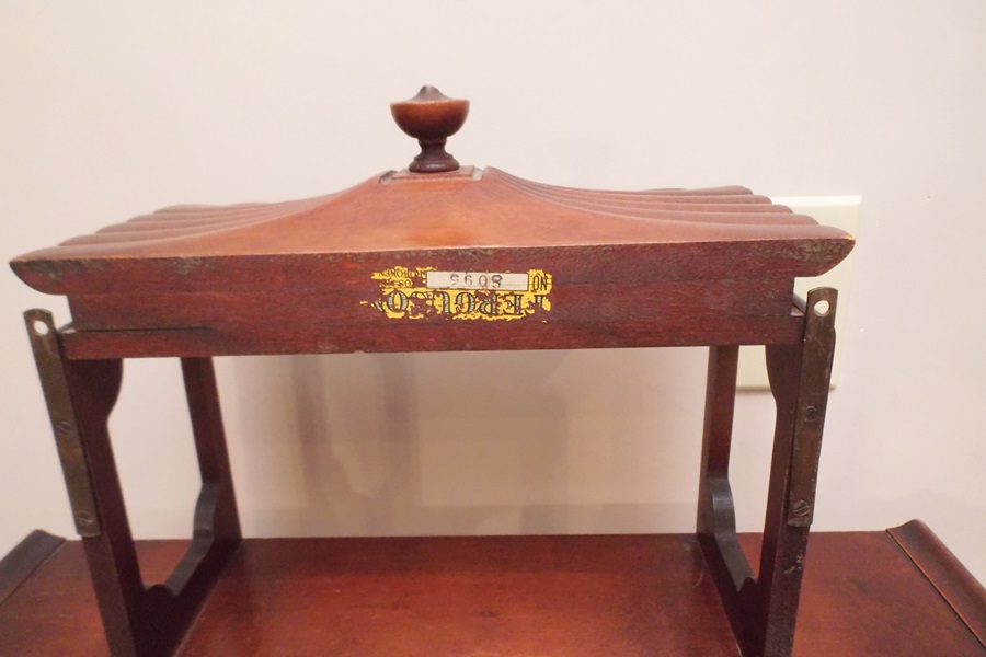 Vintage Asian Motif Curio Wall Shelf