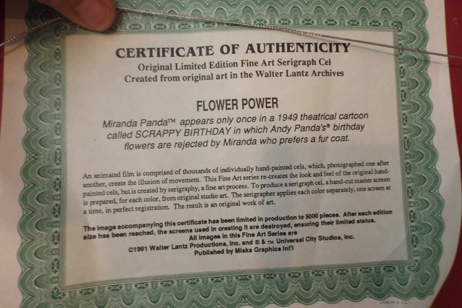 Two 1991 Limited Edition Serigraph Cels of Walter Lantz Art Work