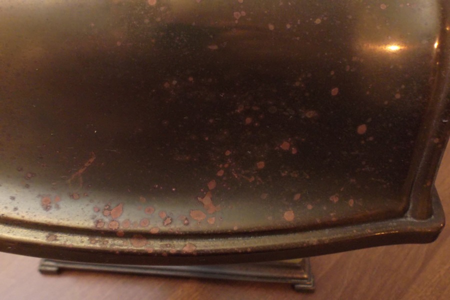 Brass Tone and Green Onyx Library Lamp