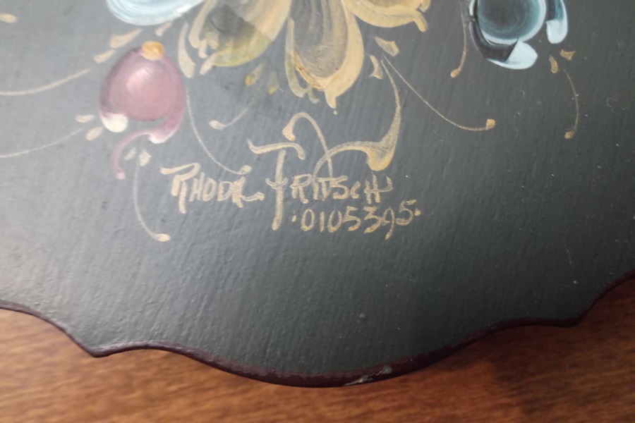 Three Hand Painted Norwegian Rosemaling Plates by Rhonda Fritsch