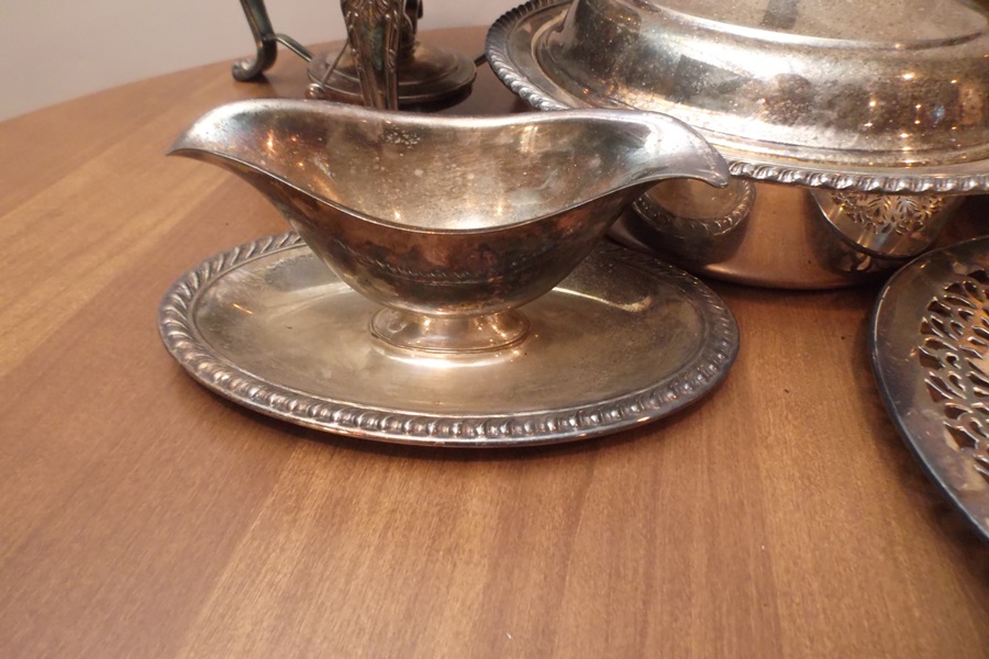 Assortment of Silver Plate Serving Pieces