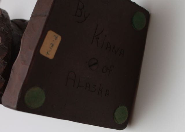 Hand-Carved Eagle Signed "by Kiana of Alaska"