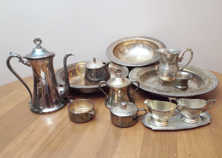 Assortment of Silver Plate Serving Pieces