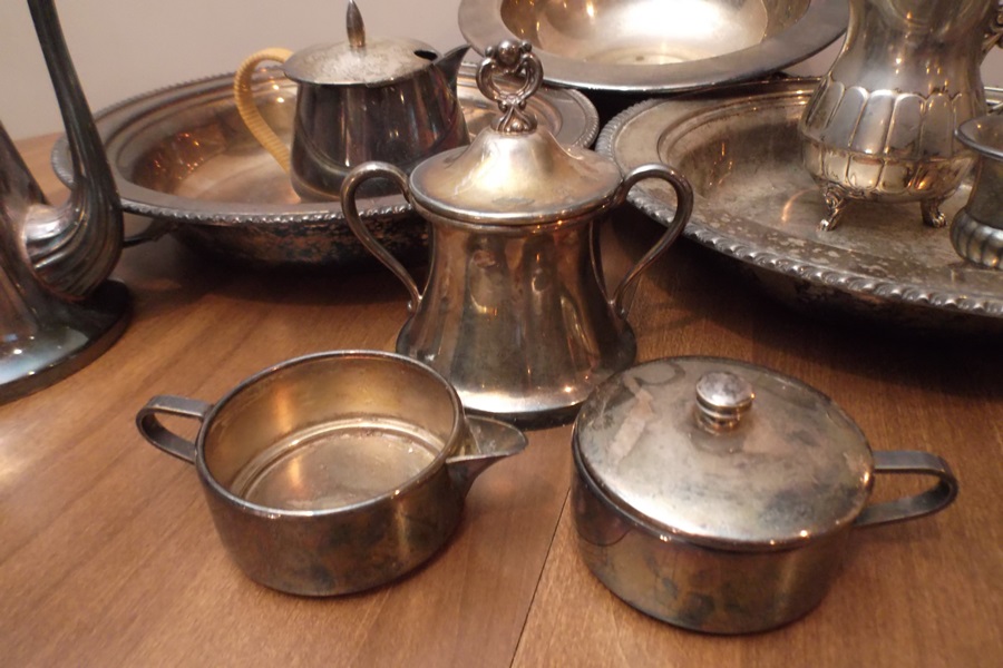 Assortment of Silver Plate Serving Pieces