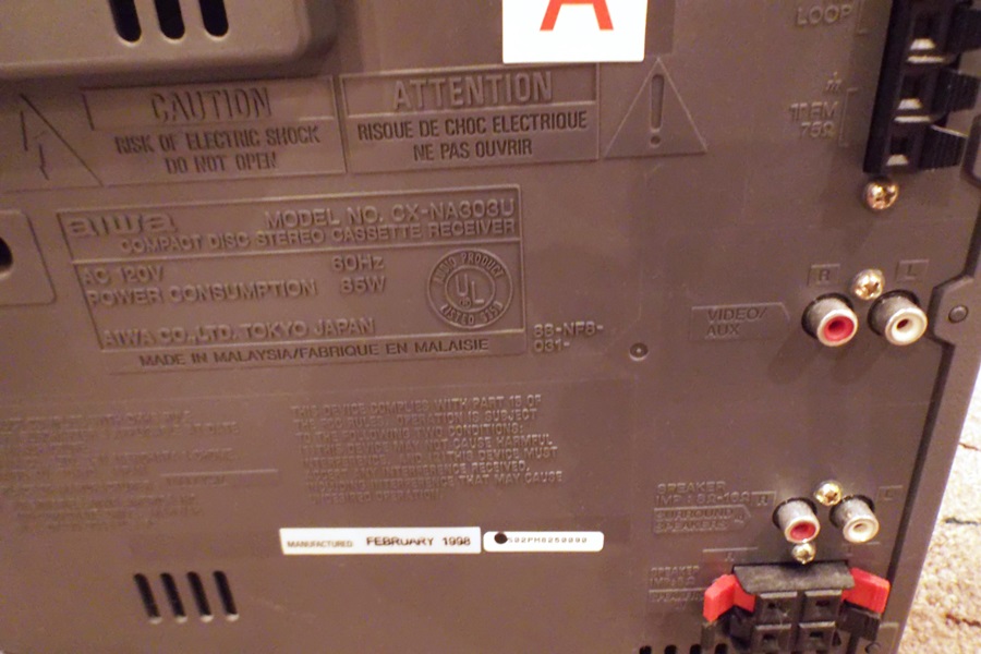 Aiwa Compact Disc Stereo System Model CX-NA303U