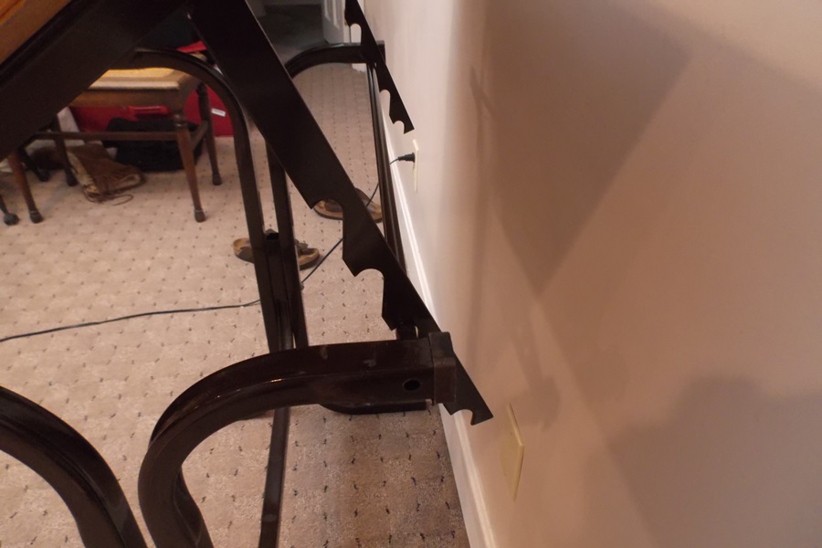 Wood and Metal Base Drafting Table