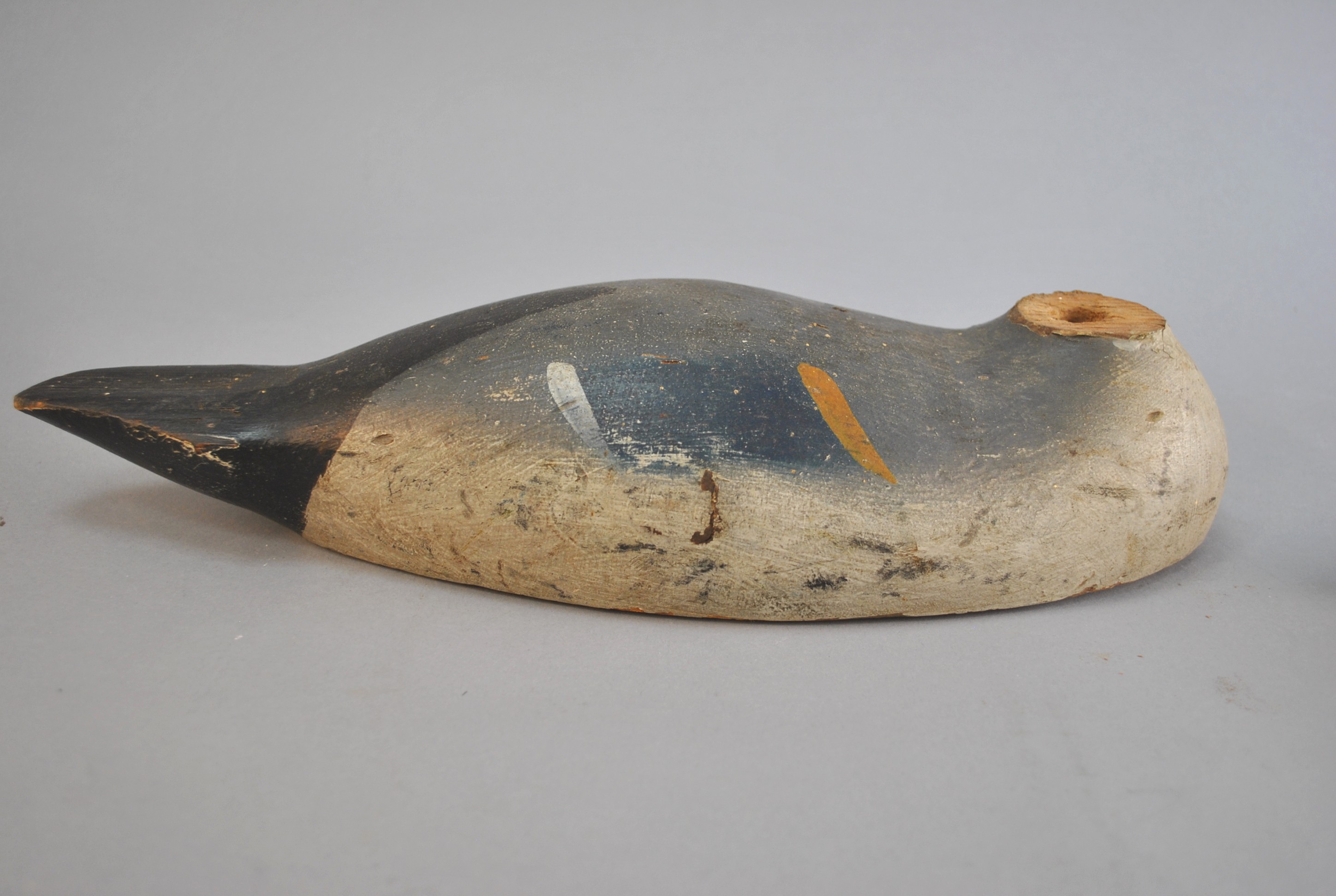 Vintage Hand-Carved Duck Decoy with Removable Head