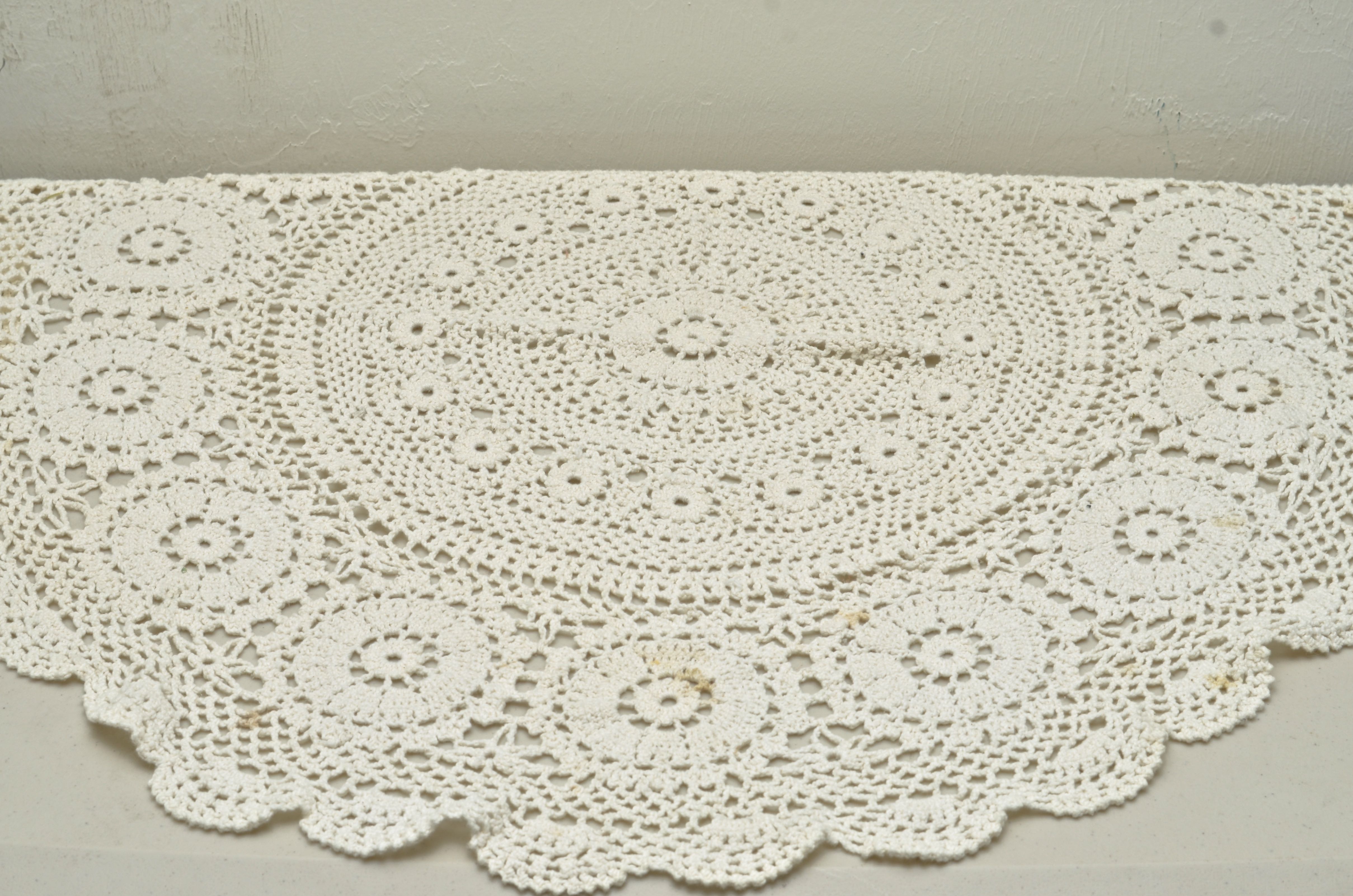 Pair of Vintage Crocheted Doilies