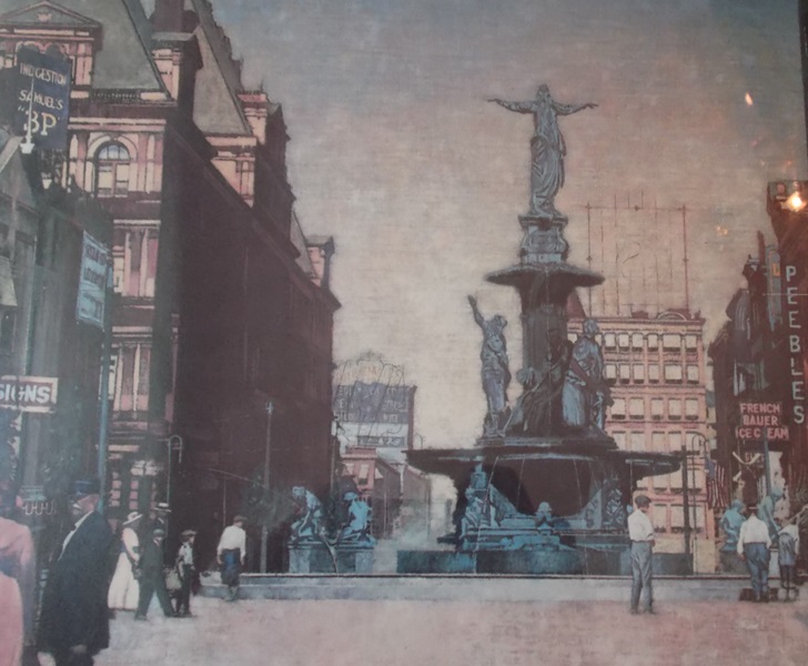 Signed Print of Cincinnati's Fountain Square