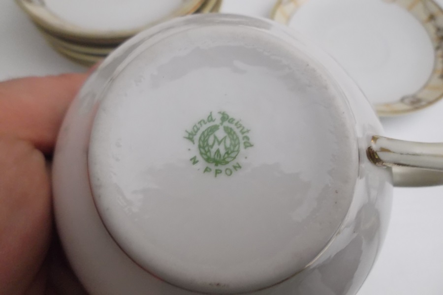 Nippon Hand Painted Tea Cups and Plates