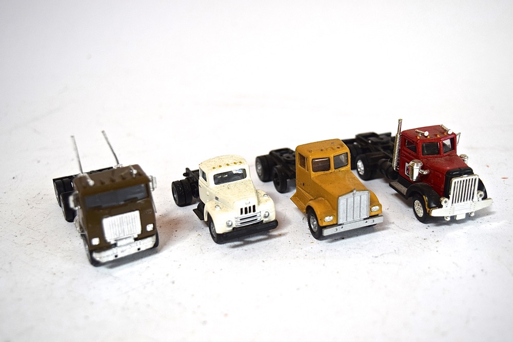 Assortment of HO Scale Trucks and Trailers