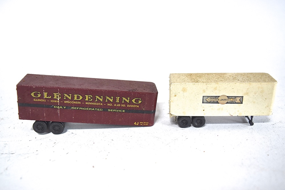 Assortment of HO Scale Trucks and Trailers