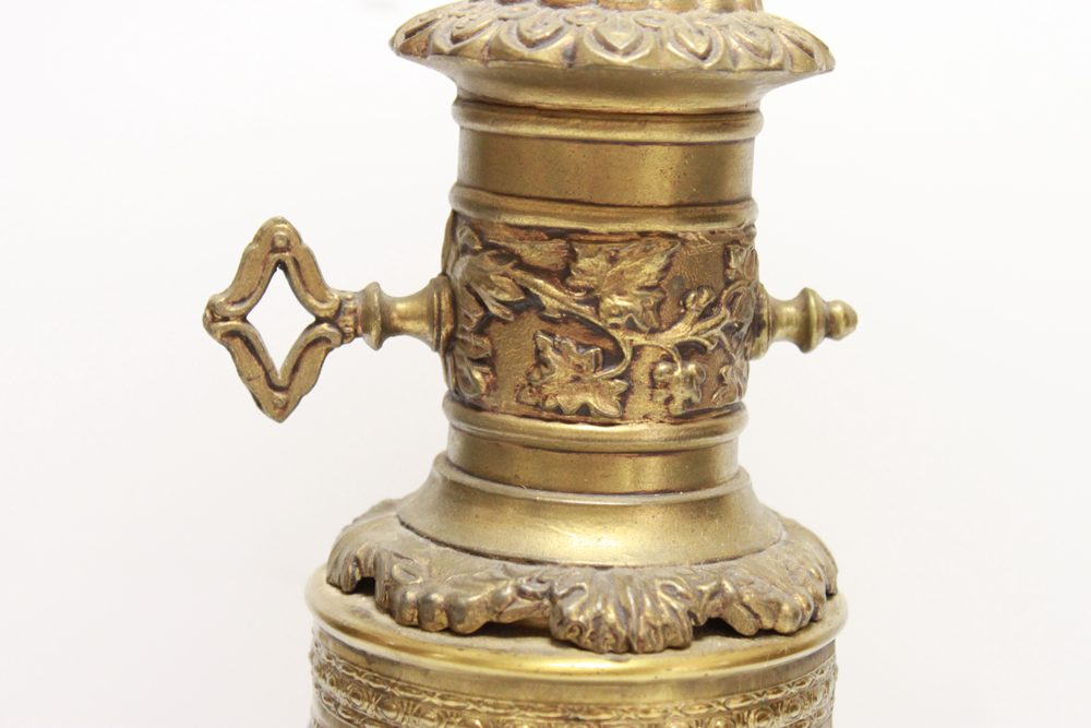 Vintage Green Glass Lamp