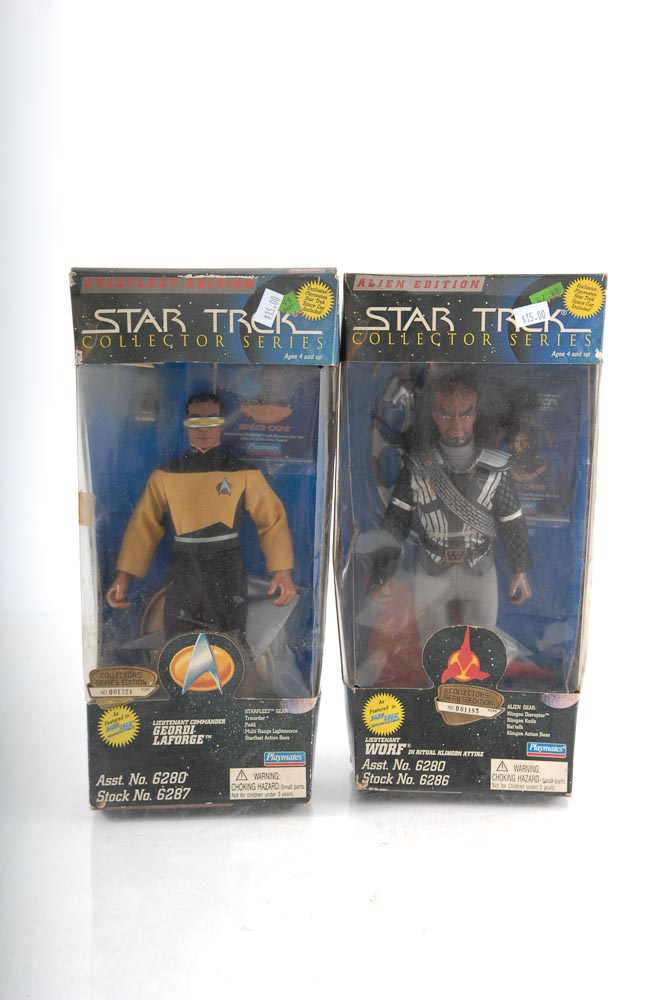 Collection of Star Trek Items and Figures