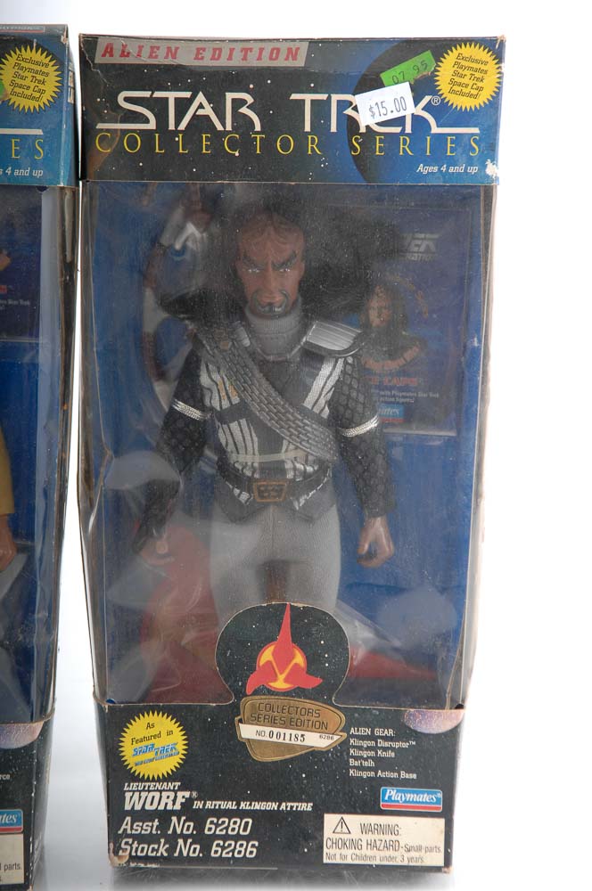 Collection of Star Trek Items and Figures