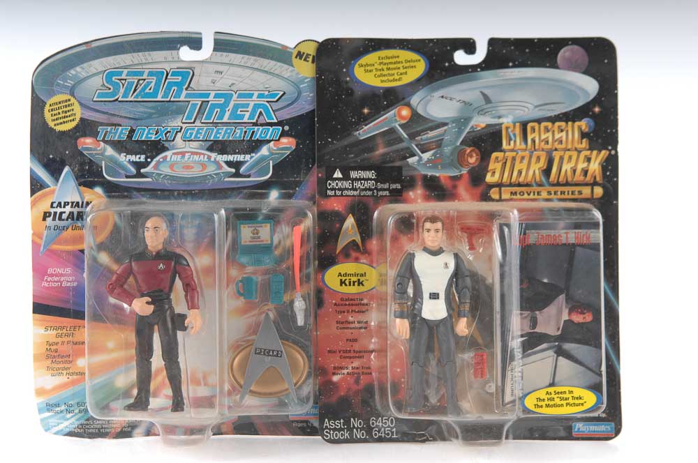 Collection of Star Trek Items and Figures