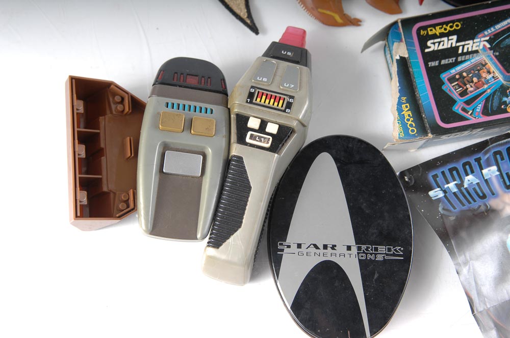 Collection of Star Trek Items and Figures