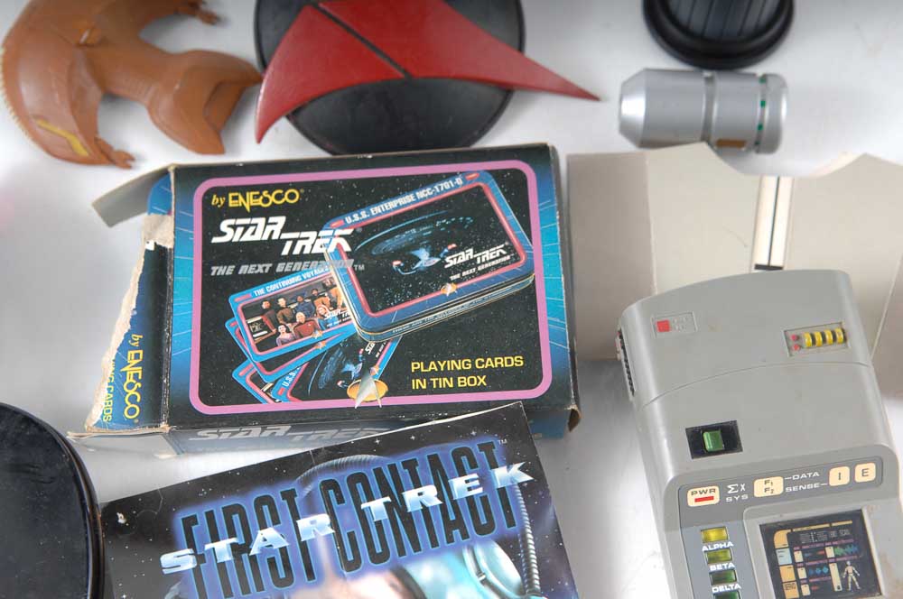 Collection of Star Trek Items and Figures