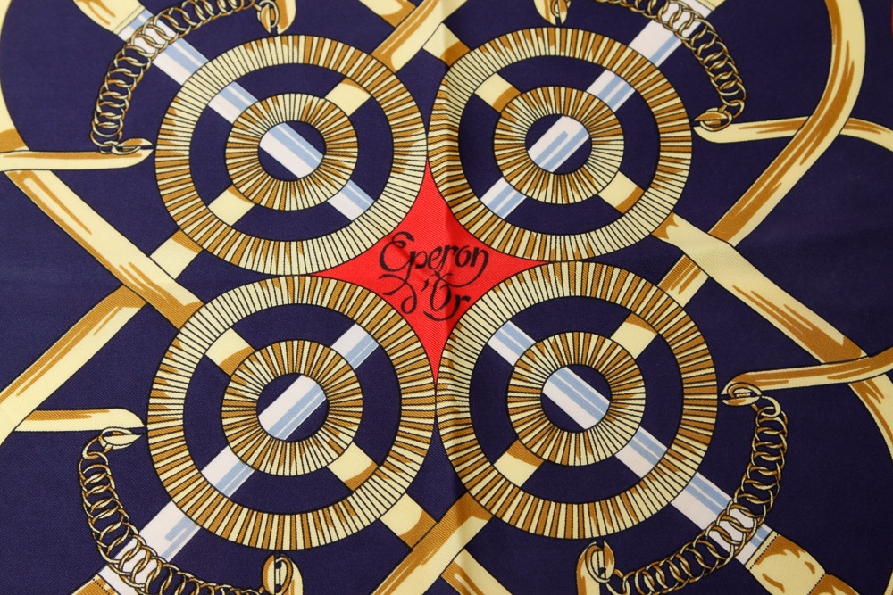 Vintage Hermès "Eperon d'Or" Silk Scarf