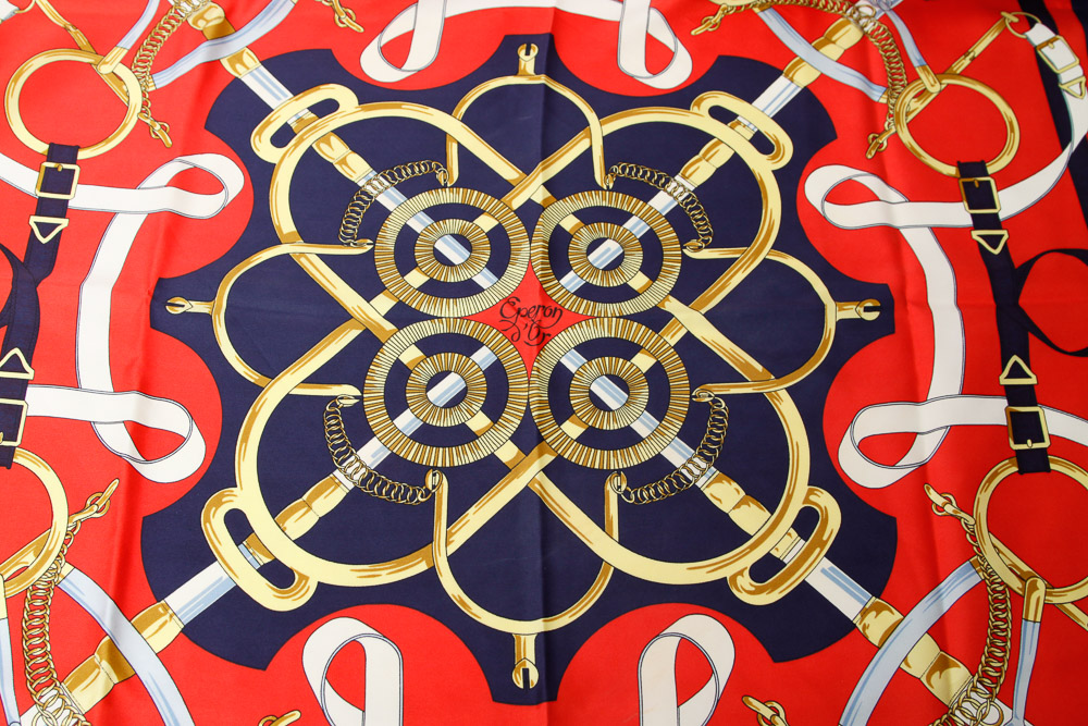 Vintage Hermès "Eperon d'Or" Silk Scarf