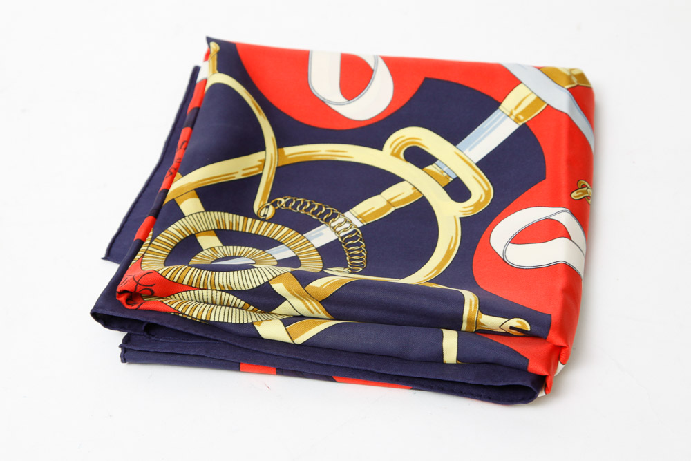 Vintage Hermès "Eperon d'Or" Silk Scarf